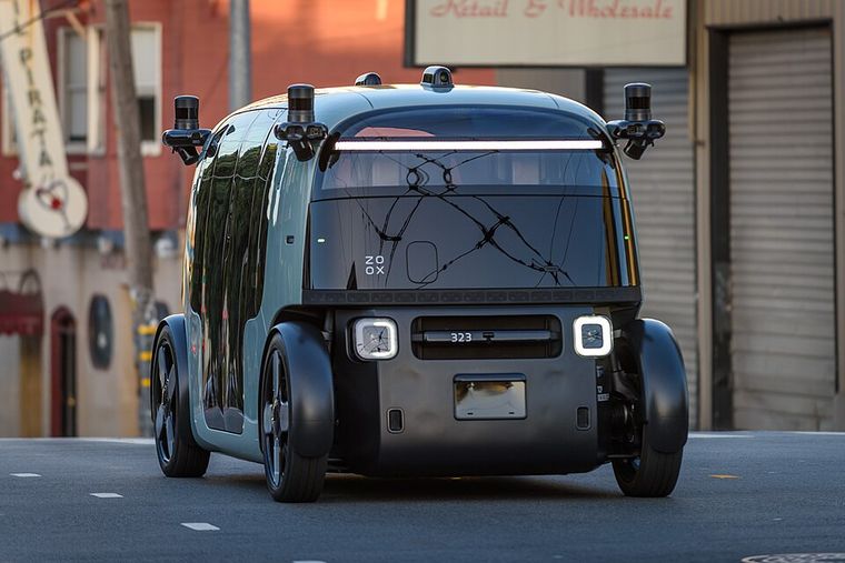 A Zoox autonomous robotaxi in San Francisco